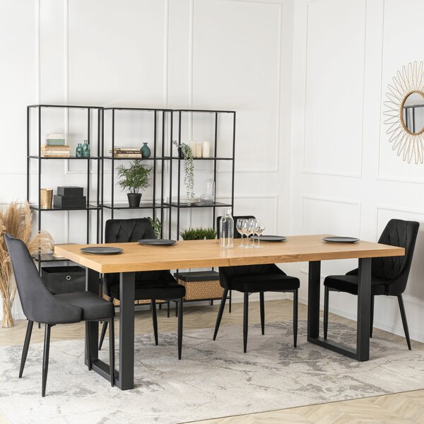 Duży stół rozkładany Edwin 160-260 cm industrialny