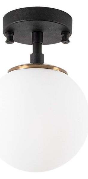 Czarno-biała lampa sufitowa ze szklanym kloszem ø 15 cm Atmaca – Opviq lights