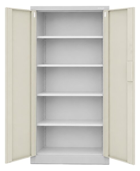 Biurowa szafa metalowa z zamkiem na szyfr szara / dąb sonoma: Eco Design DANIEL, 900 x 1850 x 400 mm