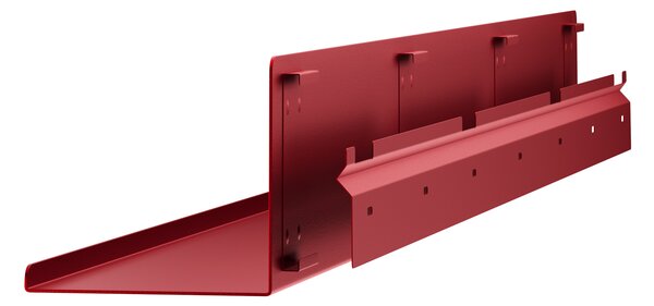 Półka wisząca metalowa czerwona, 1200 mm: JOANNE Modern
