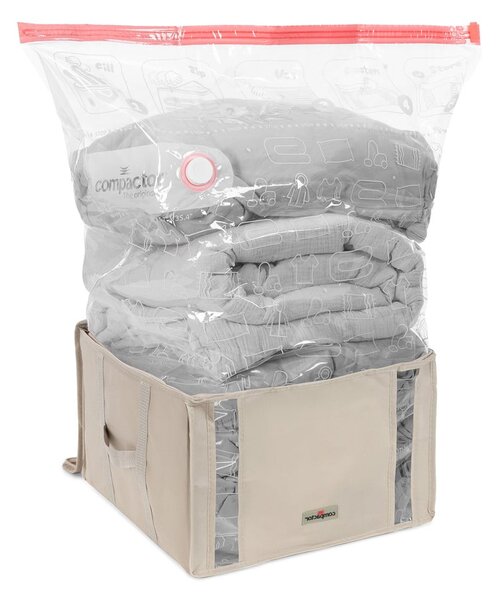 Tekstylny pojemnik do przechowywania ubrań próżniowy 42x40x25 cm Life – Compactor