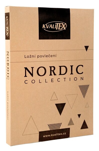 Kvalitex Bawełniana pościel Nordic Grid szary, 140 x 220 cm, 70 x 90 cm