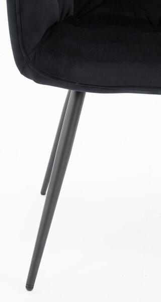 MebleMWM Krzesło tapicerowane DC-0082-3 czarny | nogi czarne | OUTLET