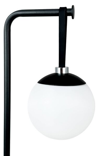 Dyberg Larsen Lampa dekoracyjna LED na akumulator Odin, czarno-biała, IP44 możliwość ściemniania, czarny, tworzywo sztuczne, nowoczesny