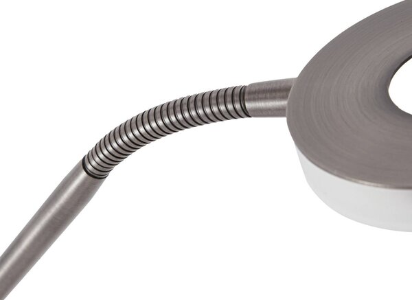 Lampa stojąca LED Raymond Lucande, możliwość ściemniania, aluminiowy / szary / cynkowy, salon / jadalnia, metal, nowoczesny