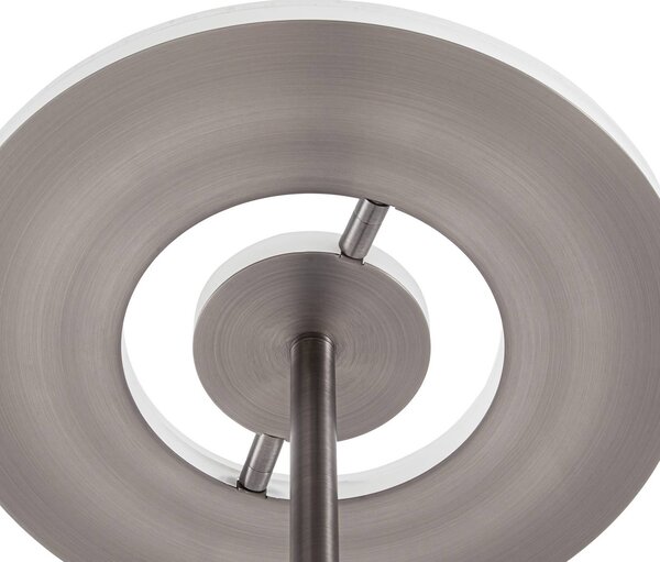 Lampa stojąca LED Raymond Lucande, możliwość ściemniania, aluminiowy / szary / cynkowy, salon / jadalnia, metal, nowoczesny
