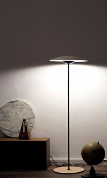 Lampa Podłogowa MARSET, ściemnialny, drewniany, salon, aluminium