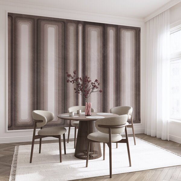 Fototapety Teksturowane, abstrakcyjne, pionowe prostokąty o zaokrąglonych krawędziach w stonowanych, Fototapety Geometryczne, w09905v1 : Uwalls.pl