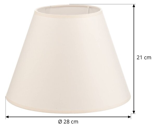 Klosz Sofia, wysokość 21 cm, ecru/biały Sofia Duolla, kremowy / amber, tkanina / materiał / jedwab