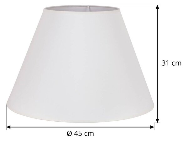 Klosz Sofia, wysokość 31 cm, ecru/biały Sofia Duolla, kremowy / amber, tkanina / materiał / jedwab