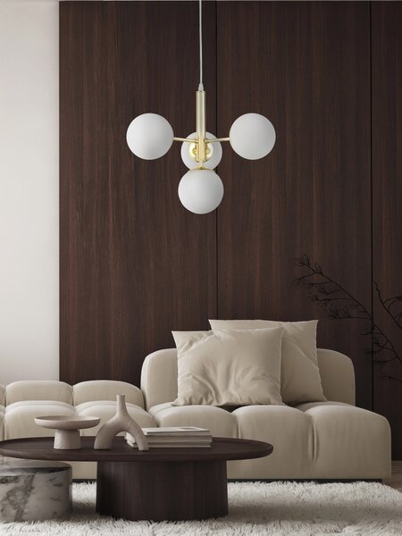 NOWOCZESNA LAMPA WISZĄCA KLASYCZNE ZŁOTO LEDO W4