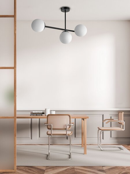 NOWOCZESNA LAMPA SUFITOWA WISZĄCA CZARNA LEDO W3 LONG
