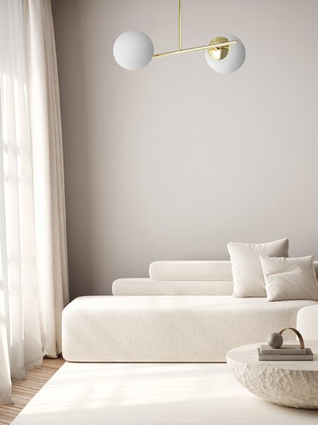 NOWOCZESNA LAMPA SUFITOWA WISZĄCA KLASYCZNE ZŁOTO LEDO W2