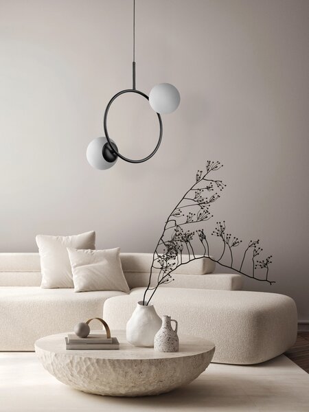 NOWOCZESNA LAMPA WISZĄCA CZARNA LEDO W2