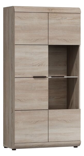 Niska witryna do salonu Link C 80 cm dąb sonoma