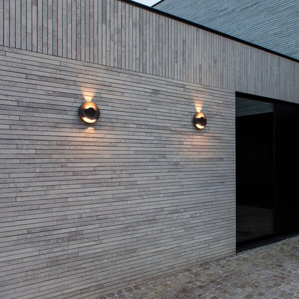 LUTEC Kinkiet zewnętrzny MOOV, aluminiowy / szary / cynkowy, aluminium, nowoczesny