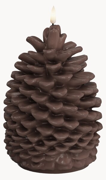 Ręcznie wykonana świeca LED z efektem prawdziwego płomienia Pine Cone, W 19 cm
