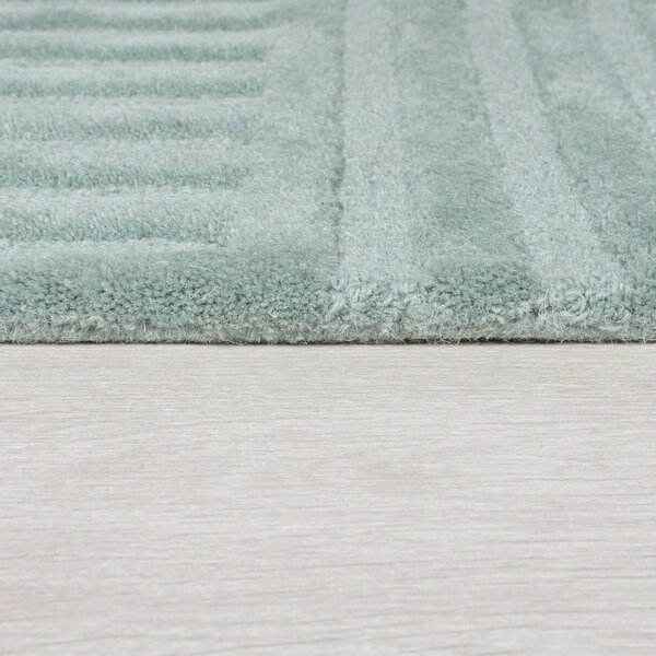 Turkusowy dywan wełniany Flair Rugs Zen Garden, 120x170 cm