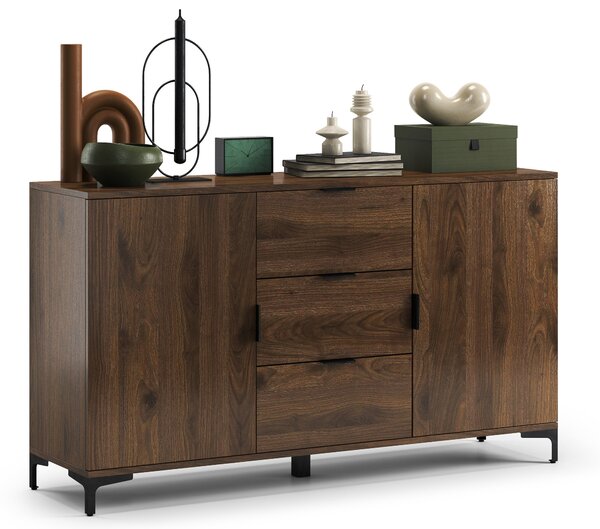 Komoda LANA K-150S Orzech Elegant - SZAFKA STOJĄCA 2-DRZWIOWA Z SZUFLADAMI