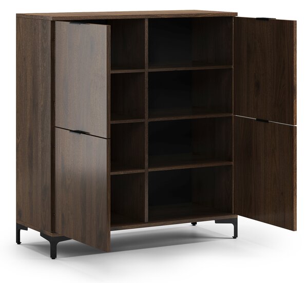 Komoda LANA K-100 Orzech Elegant - SZAFKA STOJĄCA 4-DRZWIOWA