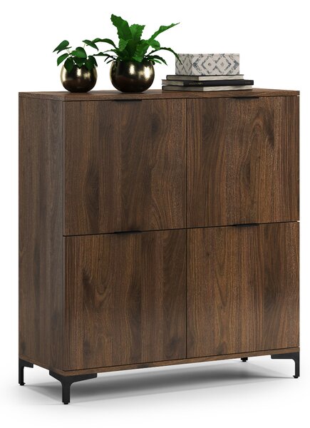 Komoda LANA K-100 Orzech Elegant - SZAFKA STOJĄCA 4-DRZWIOWA