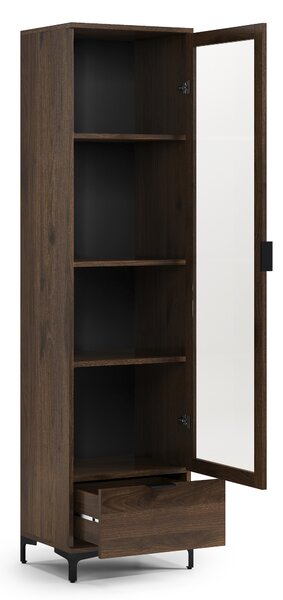 Witryna LANA W-50 Orzech Elegant - SZAFKA 1-DRZWIOWA Z SZUFLADĄ