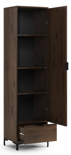 Szafa LANA SZ-50 Orzech Elegant - GARDEROBA 1-DRZWIOWA Z SZUFLADĄ