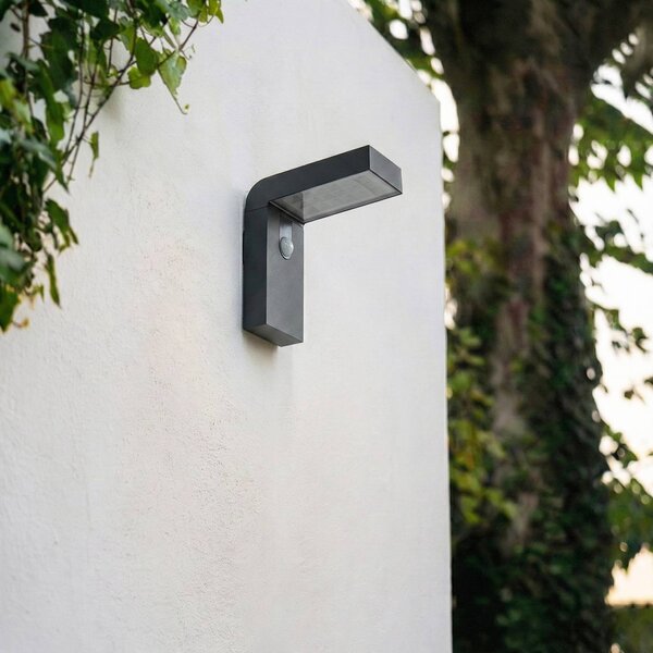 Lampa zewnętrzna z czujnikiem ruchu Aurino PRIOS, czarny, aluminium