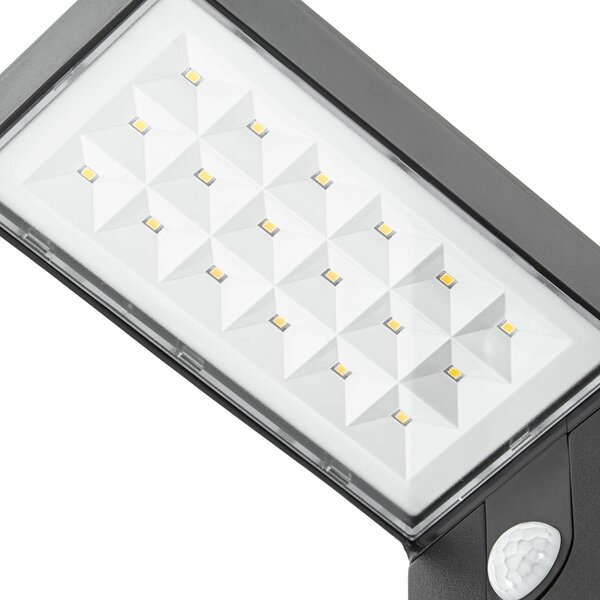 Prios LED-Solar-słupek oświetleniowy Aurino, czarny, 75 cm, czujnik Aurino PRIOS, czarny, aluminium