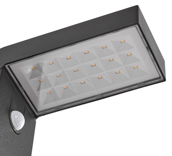 Lampa zewnętrzna z czujnikiem ruchu Aurino PRIOS, czarny, aluminium