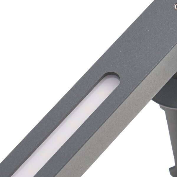 Lindby lampa stojąca LED Zavio, antracyt, szpikulec do ziemi, IP65 Zavio, czarny, aluminium, nowoczesny