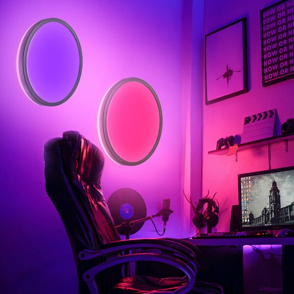 B.K. Licht Panel LED Slim, możliwość ściemniania, czarny, biuro, tworzywo sztuczne
