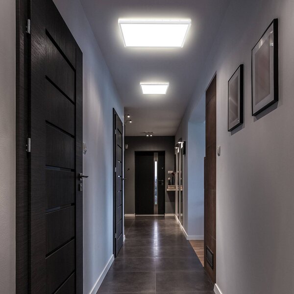 B.K. Licht Panel LED Eki, 42 x cm, biały, ściemniany, podświetlenie, 4000 K możliwość ściemniania, biały / opal, biuro, tworzywo sztuczne