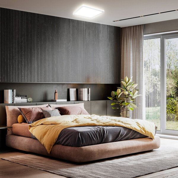 B.K. Licht Panel LED Eki, 29 x cm, biały, Step-dim, podświetlenie, 4000 K możliwość ściemniania, biały / opal, biuro, tworzywo sztuczne