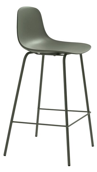 Plastikowy hoker w kolorze khaki (wysokość siedziska 67,5 cm) Whitby – Unique Furniture