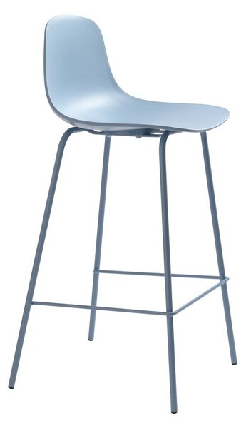 Jasnoniebieski plastikowy hoker (wysokość siedziska 67,5 cm) Whitby – Unique Furniture