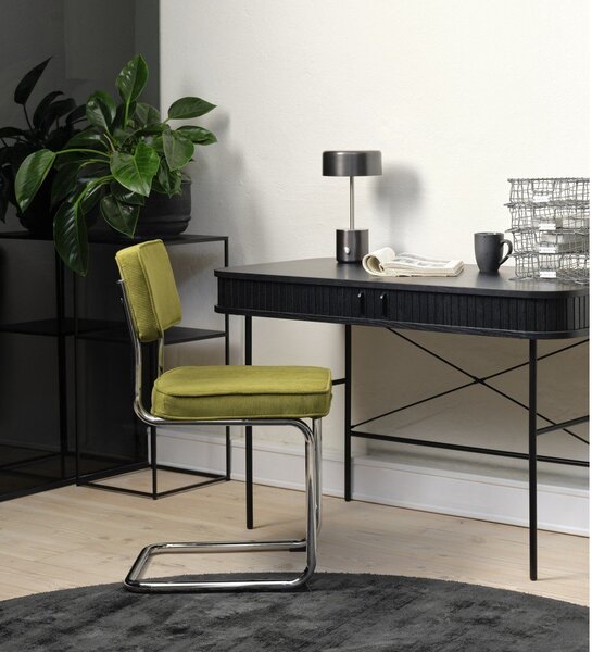 Żółte sztruksowe krzesło Rupert – Unique Furniture