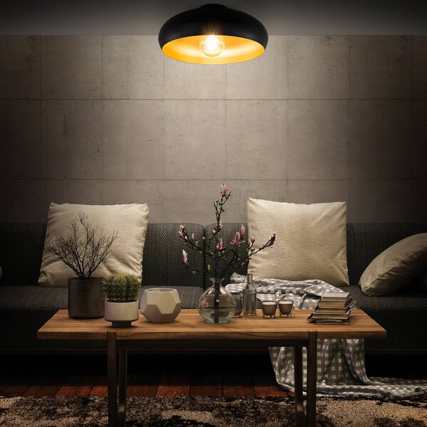B.K. Licht Lampa sufitowa Zoe, możliwość ściemniania, czarny, salon / jadalnia, metal, nowoczesny