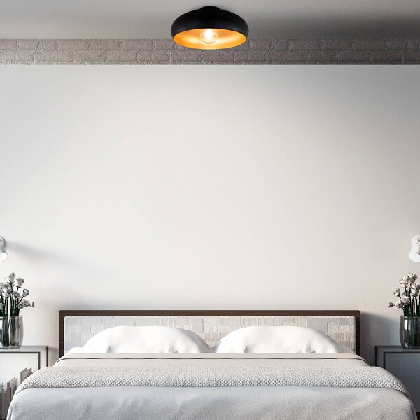 B.K. Licht Lampa sufitowa Zoe, możliwość ściemniania, czarny, salon / jadalnia, metal, nowoczesny