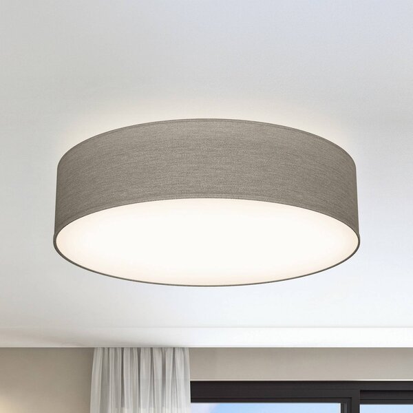 B.K. Licht Lampa sufitowa Litora, możliwość ściemniania, brązowy / rdzawy, salon / jadalnia, tkanina / materiał / jedwab