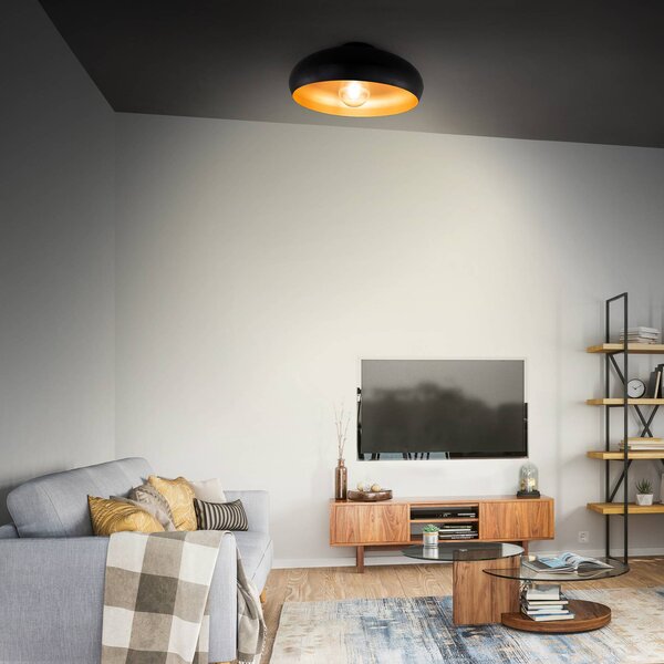 B.K. Licht Lampa sufitowa Zoe, możliwość ściemniania, czarny, salon / jadalnia, metal, nowoczesny