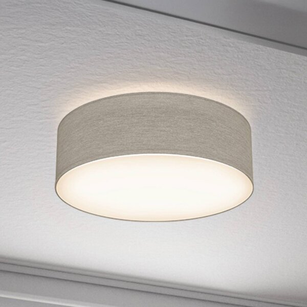 B.K. Licht Lampa sufitowa Litora, możliwość ściemniania, brązowy / rdzawy, salon / jadalnia, tkanina / materiał / jedwab