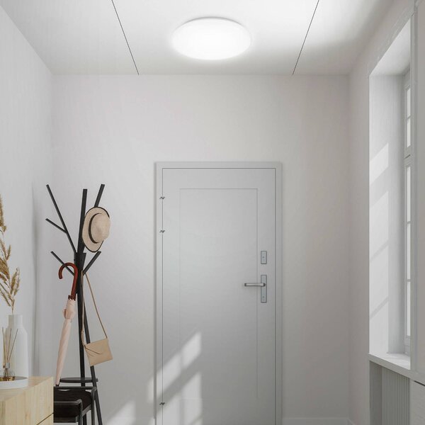B.K. Licht Lampa sufitowa Jill, biały / opal, przedpokój, tworzywo sztuczne