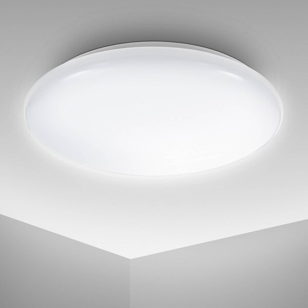 B.K. Licht Lampa sufitowa Jill, biały / opal, przedpokój, tworzywo sztuczne
