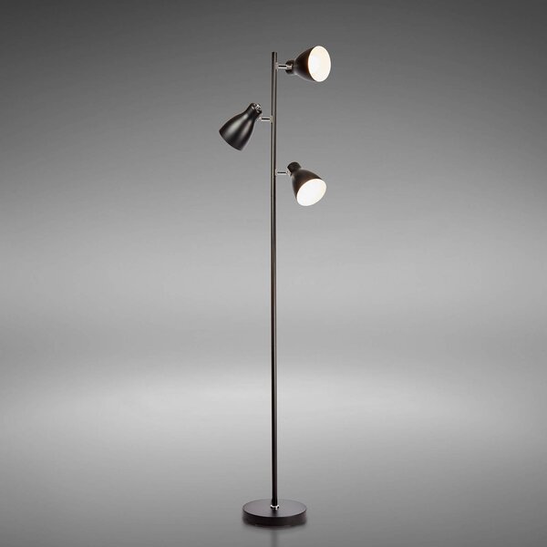 B.K. Licht Lampa stojąca Gide, czarny, salon / jadalnia, metal