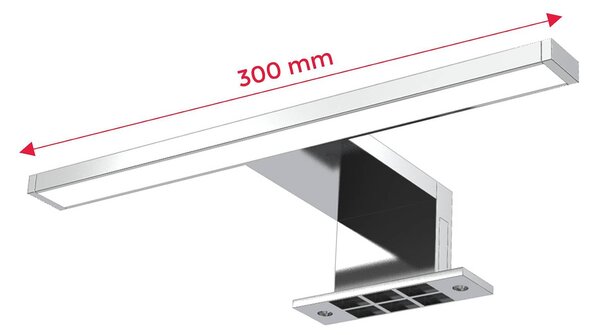 B.K. Licht Kinkiet Mira, chromowy / srebrny, łazienka, metal