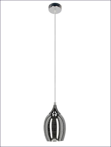 Nowoczesna wisząca lampa ze szklanym kloszem - D145 H3-T62