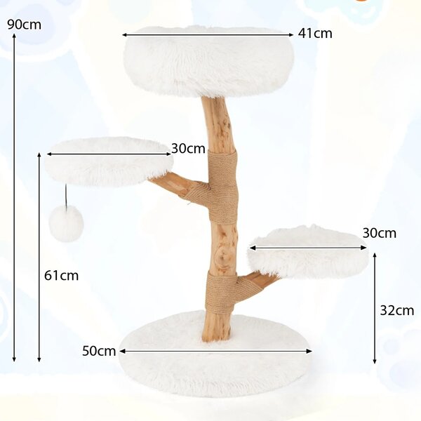 Drapak dla kota z 3 platformami