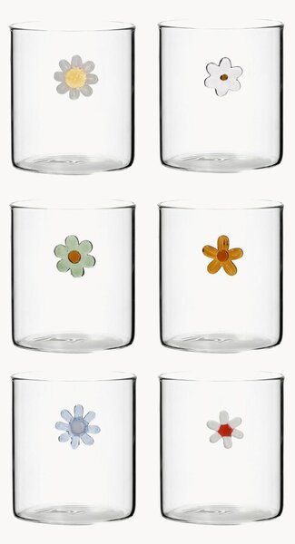 Komplet szklanek ze szkła borokrzemowego External Flowers, 12 elem