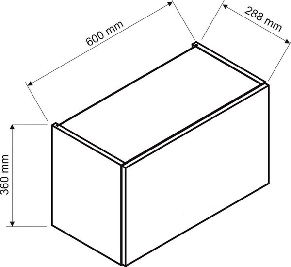 Szafka pod okap 60 cm dąb artisan + czarny R9-Z91
